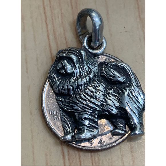 .925 Chow Chow Sterling Silver Jewelry Charm #pets - Picture 2 of 4